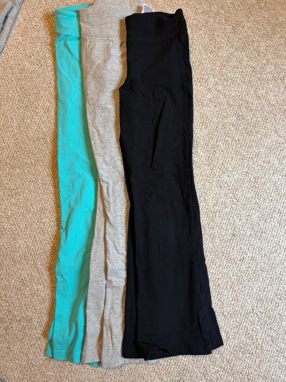 GAP Girls Leggings Trio - Black, Gray, Teal